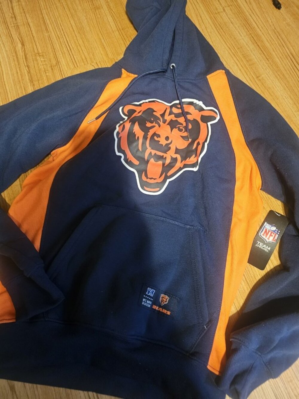 NFL Chicago Bears Team Apparel Hoodie Pullover Hooded Mens Size Small